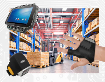 Computer e lettore codice a barre indossabile – la gamma wearable