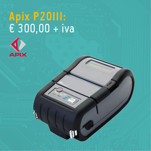 Stampante per etichette Apix P20III - stampante portatile