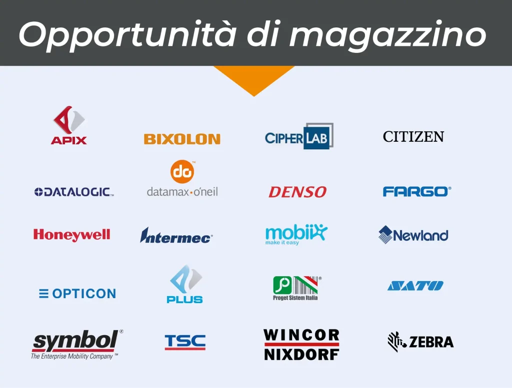 Outlet dell'AutoID - Gruppo Pluriservice Outlet dell'Auto-ID del Gruppo Pluriservice: brand disponibili